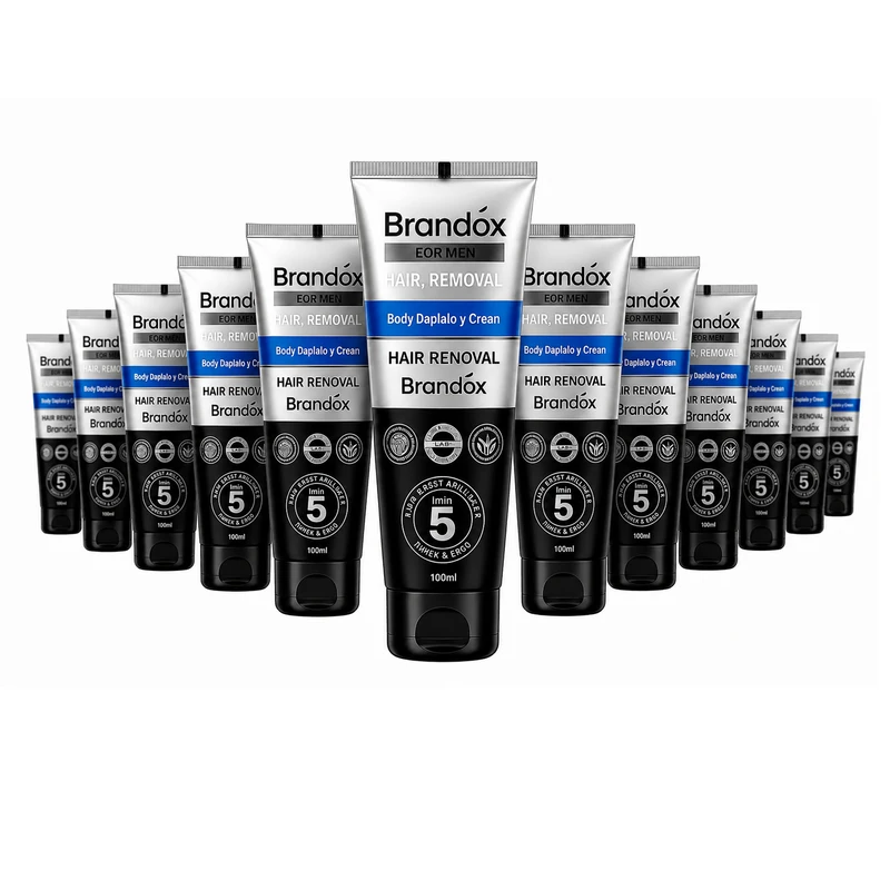کرم موبر براندوکس مدل Depilatory-M12 با حجم 100 میلی لیتر مجموعه 12 عددی
