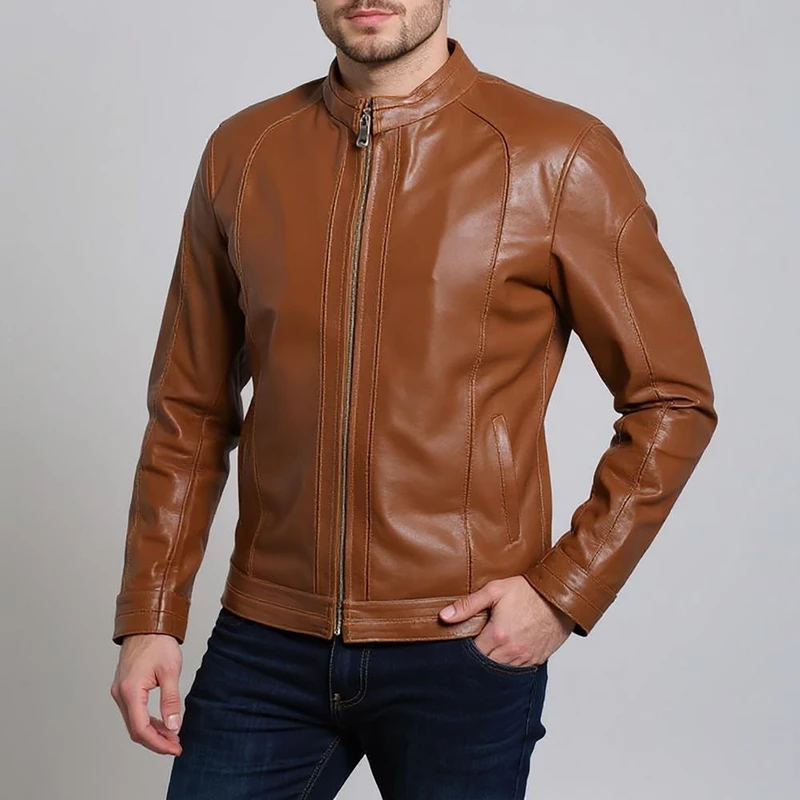 عکس شماره 37 : کت چرم مردانه چرمیران مدل شانون