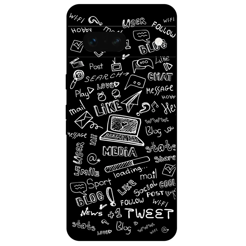 کاور مگافون طرح رسانه های اجتماعی مدل 1898 مناسب برای گوشی موبایل گوگل Pixel 7