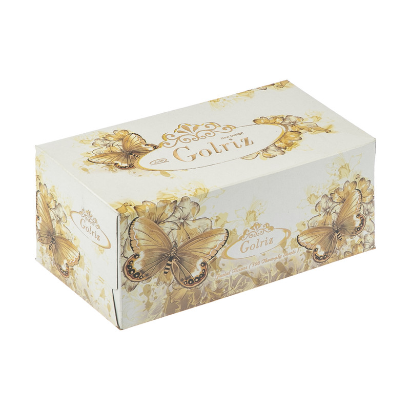 دستمال کاغذی 100 برگ گلریز گلدار طرح آذین