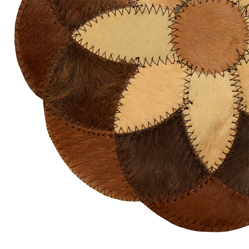 رومیزی کلاژ چرم و پوست مدل گل کد 0054