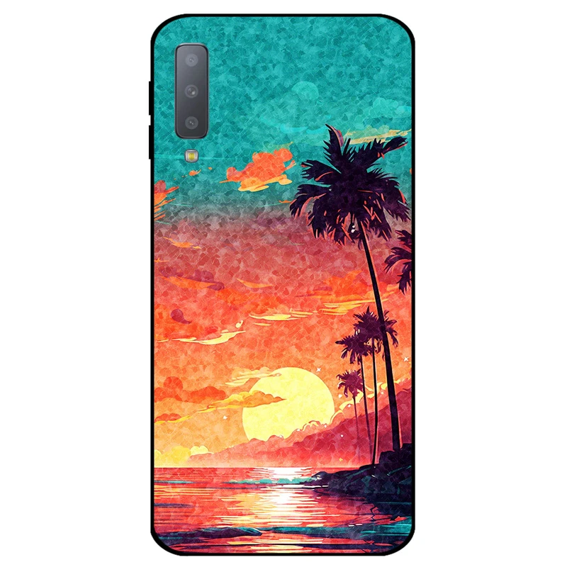 کاور مگافون طرح تابستان مدل 8000 مناسب برای گوشی موبایل سامسونگ Galaxy A7 2018 / A750          