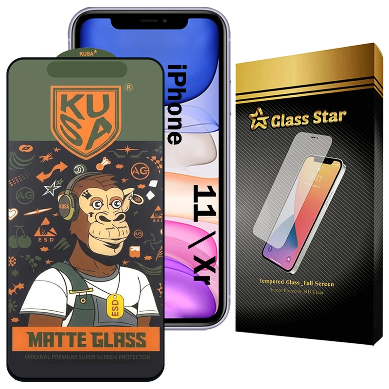 محافظ صفحه نمایش گلس استار مدل GKUSAG مناسب برای گوشی موبایل اپل iPhone 11 / iPhone Xr