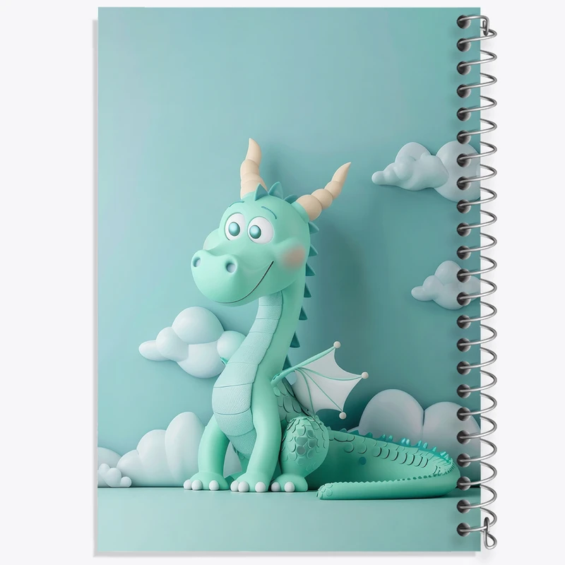 دفتر مشق 100 برگ خندالو طرح اژدهای کیوت کد N2254