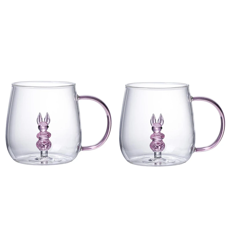 لیوان مدل داخل خرگوش بروسیلیکات کد 1369n 39 بسته دو عددی