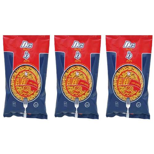 ماکارونی لوله ای دز ماکارون - 400 گرم بسته 3 عددی