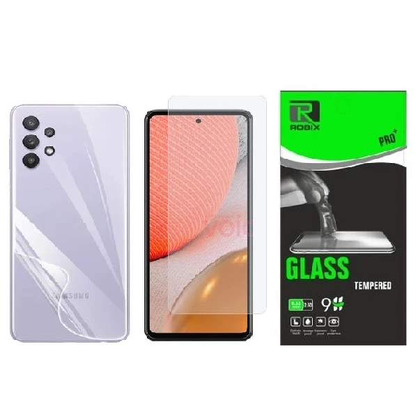 محافظ صفحه نمایش روبیکس مدل SA-A72 مناسب برای گوشی موبایل سامسونگ Galaxy A72 به همراه محافظ پشت گوشی
