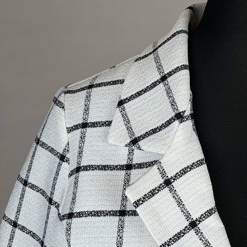 کت زنانه مدل شانل چهارخونه کد AK1135