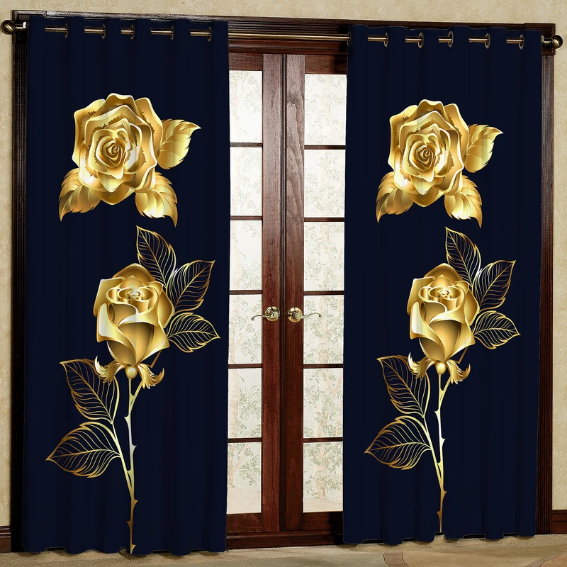 پرده  مدل گل هازان پانچی کد 4115  سایز 140x200 سانتی متر