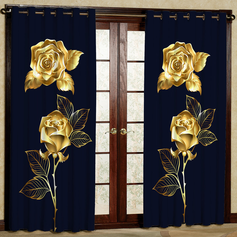 پرده مدل گل هازان پانچی کد 4115 سایز 140x200 سانتی متر