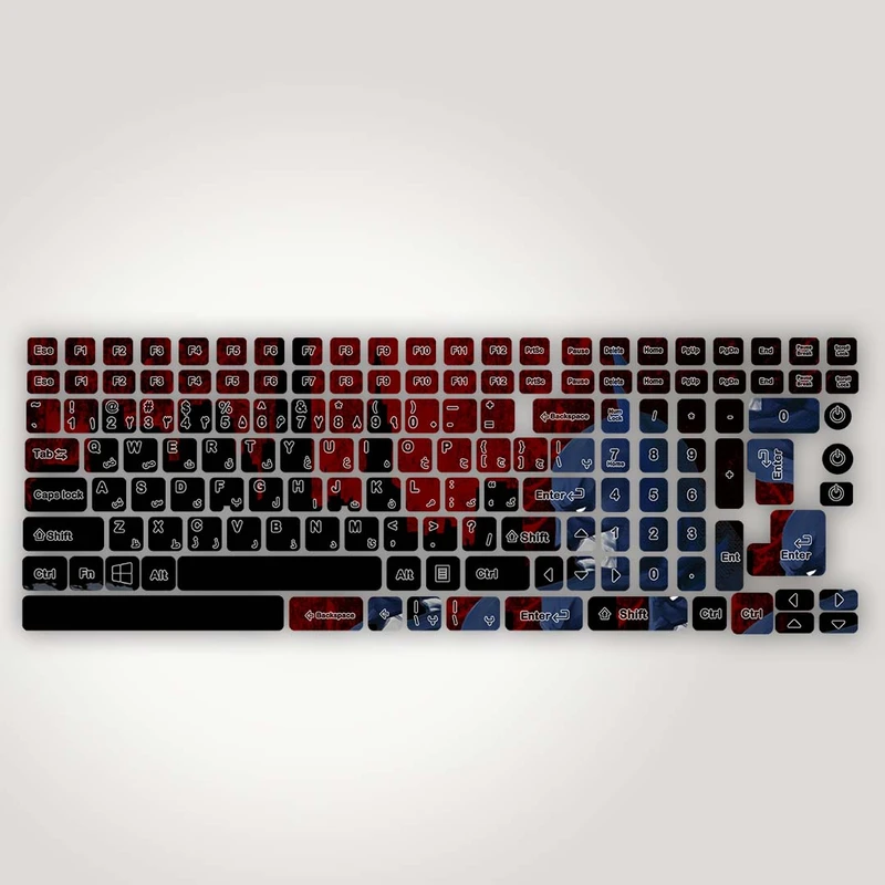 برچسب حروف فارسی کیبورد مدل batman arkham scifi neon city کد K-313 