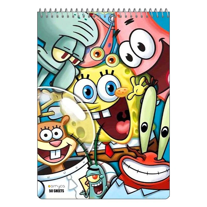 دفتر نقاشی 50 برگ سیمی کارنیکا طرح باب اسفنجی spong bob کد 77567