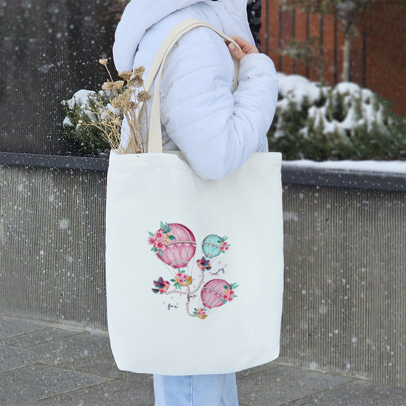 ساک خرید خندالو طرح بالن و پرنده کد H299