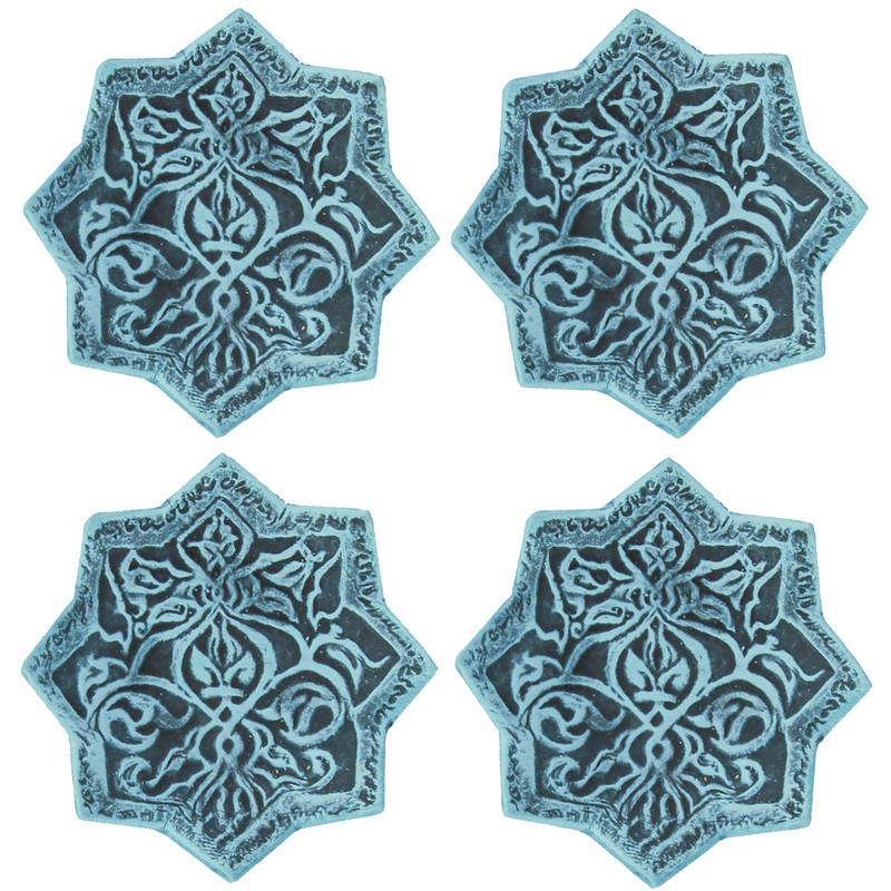 ظروف سفالی طرح اسلیمی کد 86133 بسته 4 عددی