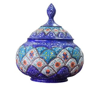 گزخوری میناکاری مسی میناسرای نیکنامی مدل قندانی کد 1