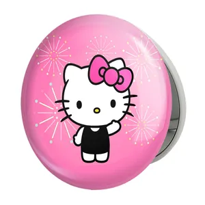 آینه جیبی خندالو طرح هلو کیتی مدل تاشو کد 24768 