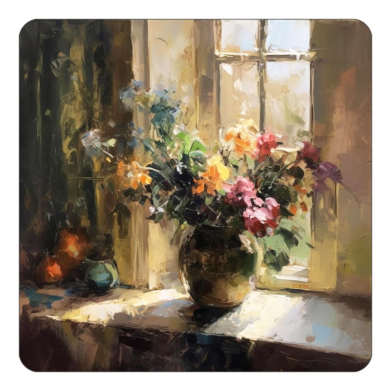 مگنت کاکتی طرح نقاشی رنگ روغن مدل mp69486