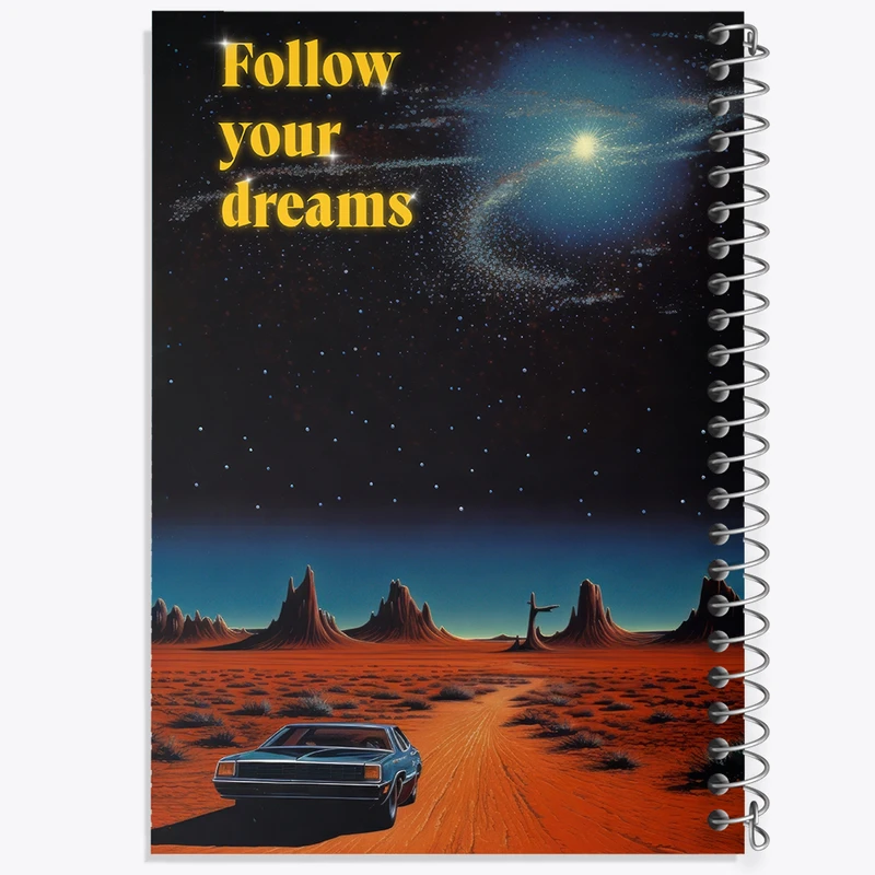 دفتر مشق 100 برگ خندالو طرح Follow Your Dreams کد N2382