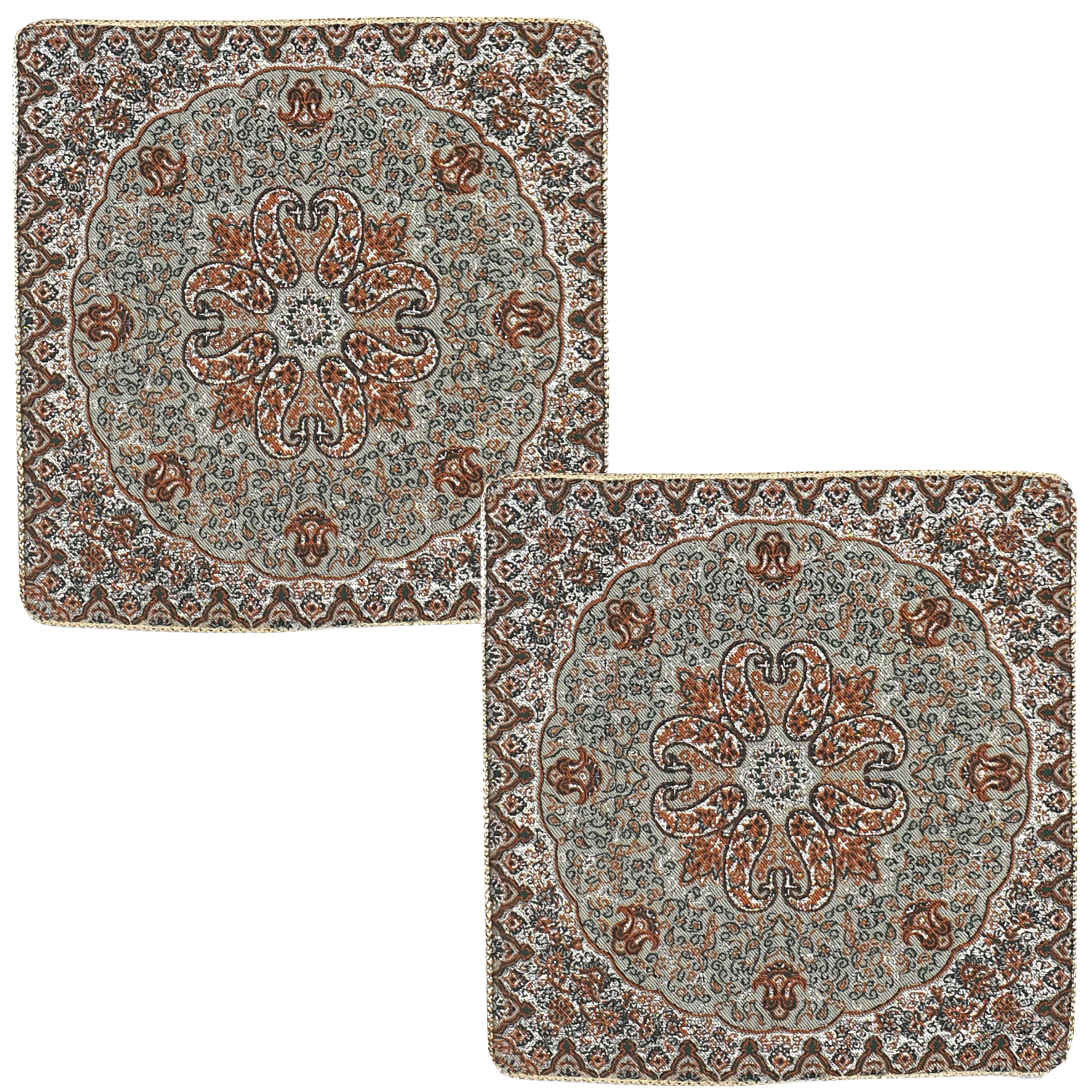 رومیزی ترمه مدل نسترن کد 88 بسته 2 عددی