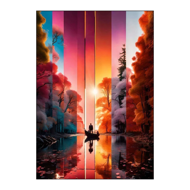 پوستر طرح منظره مدل 4 فصل کد BA1419