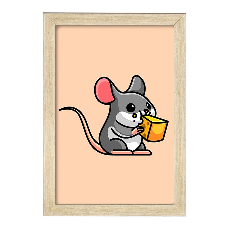 تابلو خندالو مدل حیوانات بامزه موش کد 28181