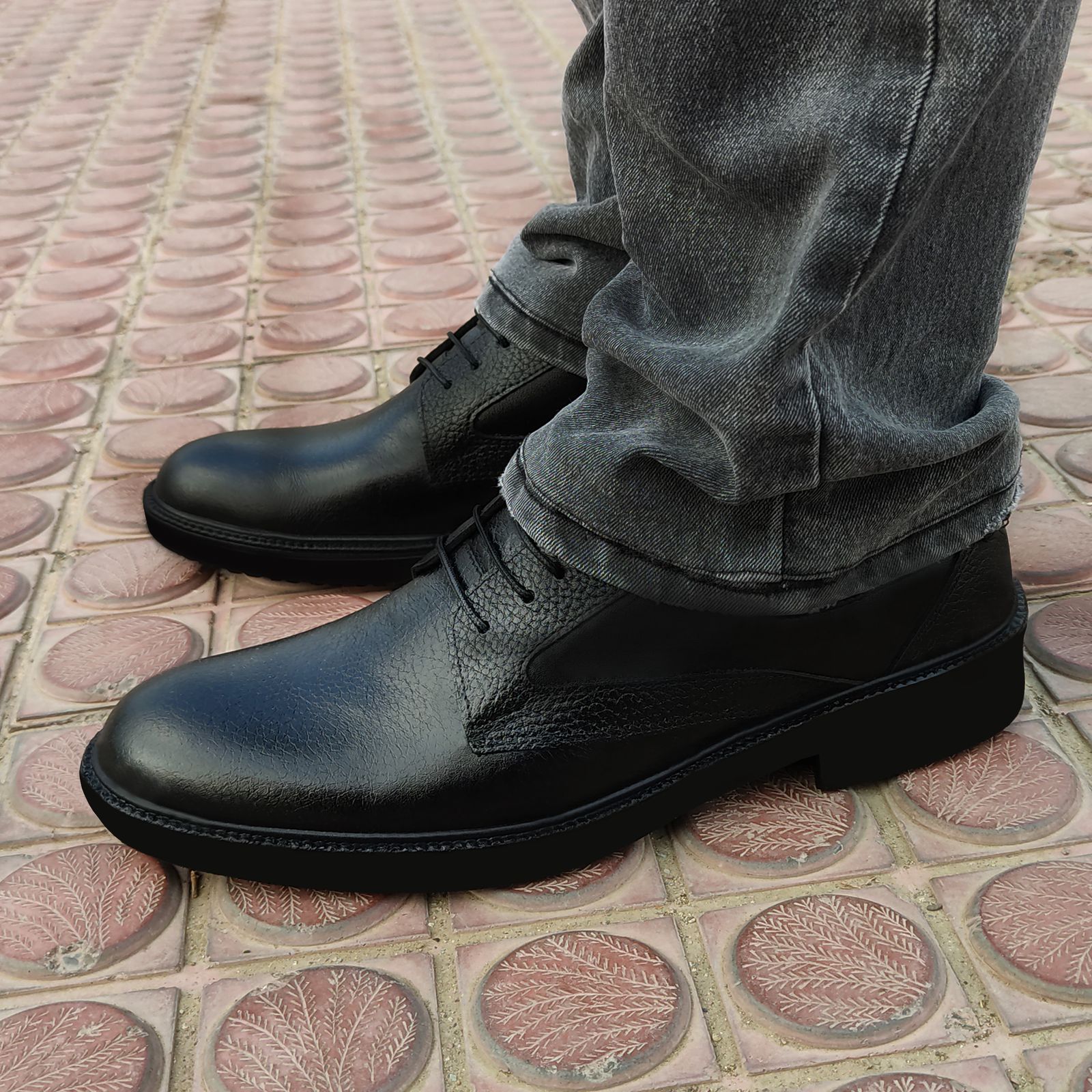 کفش مردانه چرم تبریز مدل برلین رنگ مشکی -  - 11