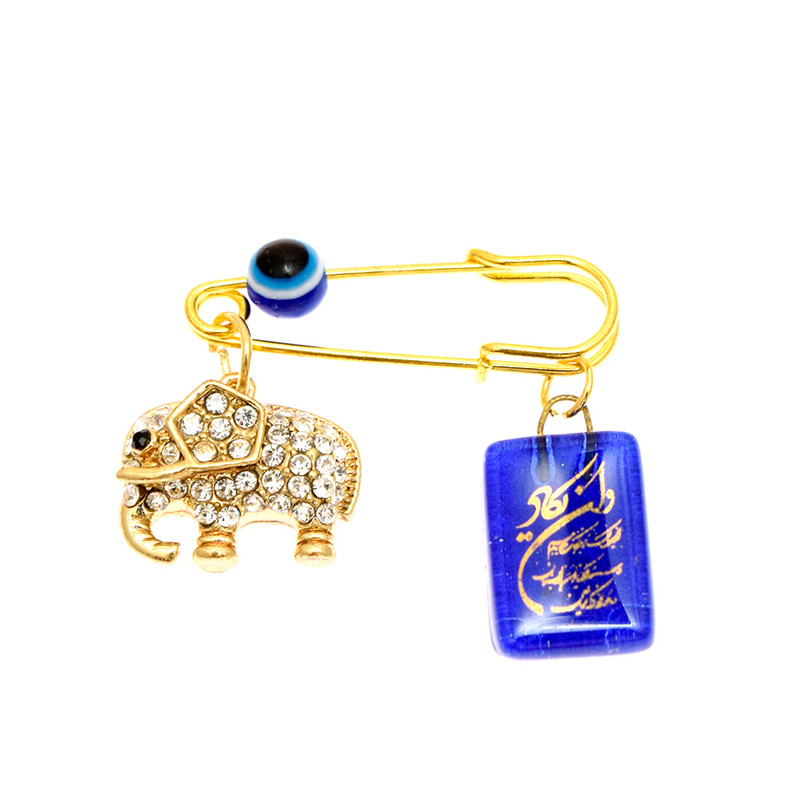 سنجاق سینه دخترانه مدل فیل چشم نظر P2