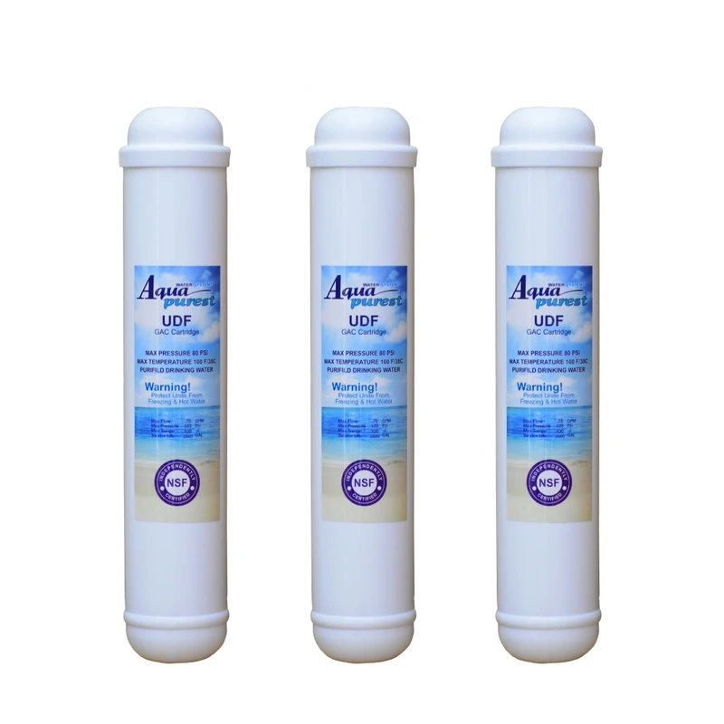 فیلتر یخچال ساید بای ساید آکوا پیورست مدل UDF-CARBON 2500G مجموعه 3 عددی