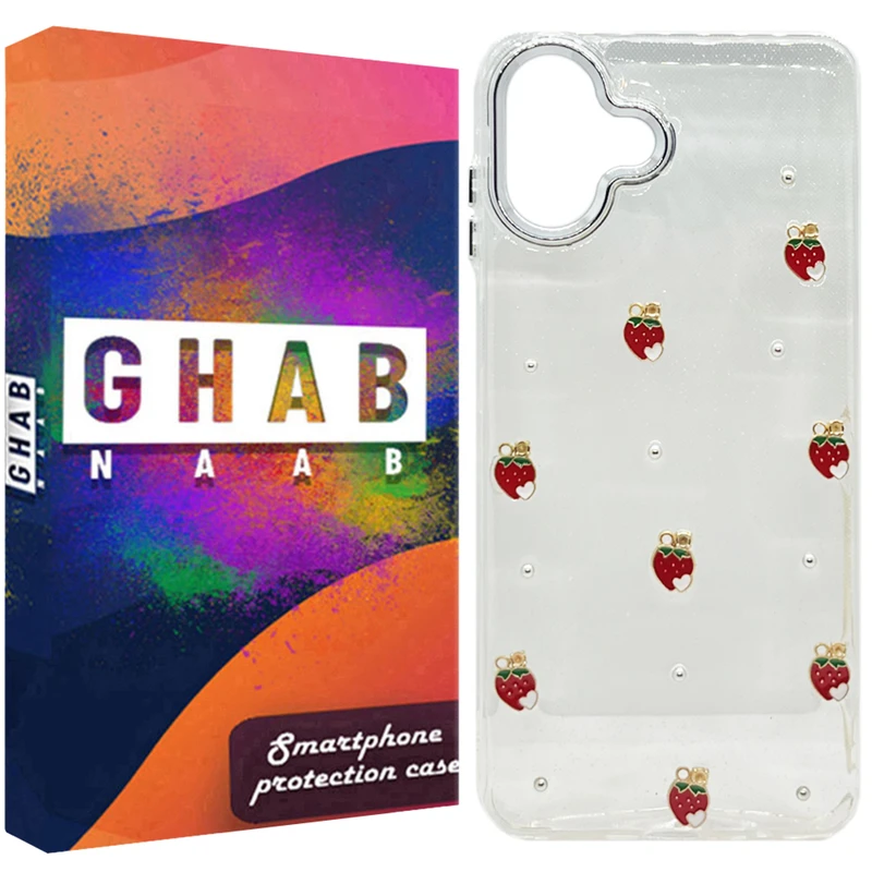 کاور قاب ناب مدل resin طرح توت فرنگی مناسب برای گوشی موبایل سامسونگ Galaxy A05