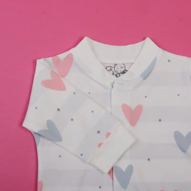 ست سرهمی و کلاه نوزادی مدل سه قلب