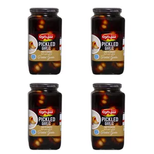 ترشی سیر حبه سیمره - 630 گرم بسته 4 عددی