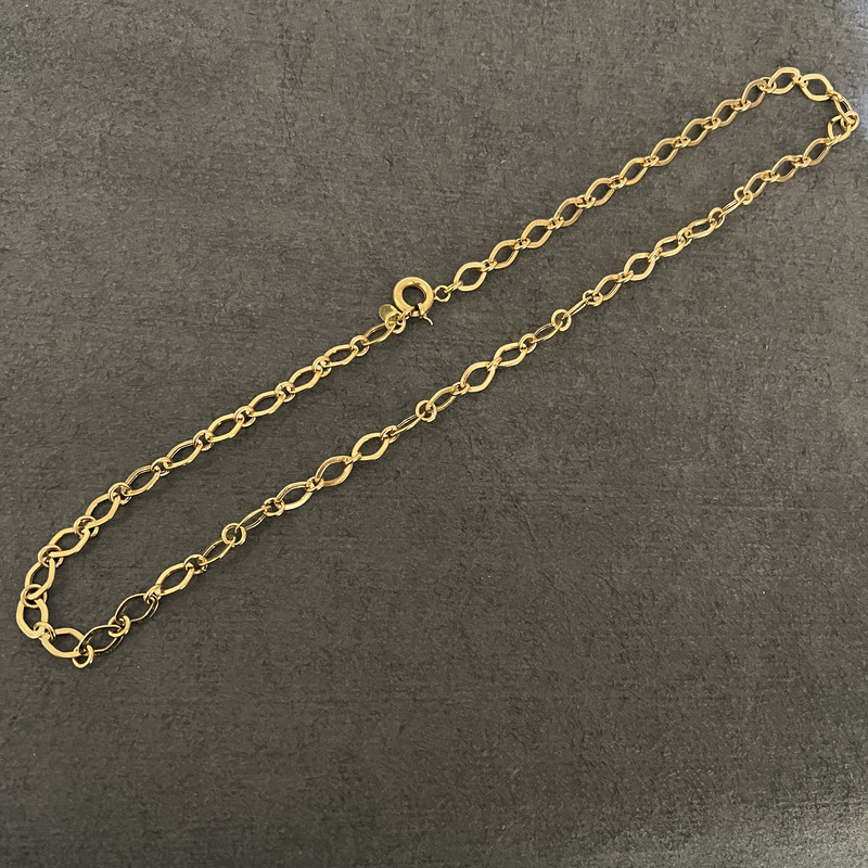 زنجیر حلقه ای زنجیری طلا 18 عیار مردانه دوست خوب مدل DK961