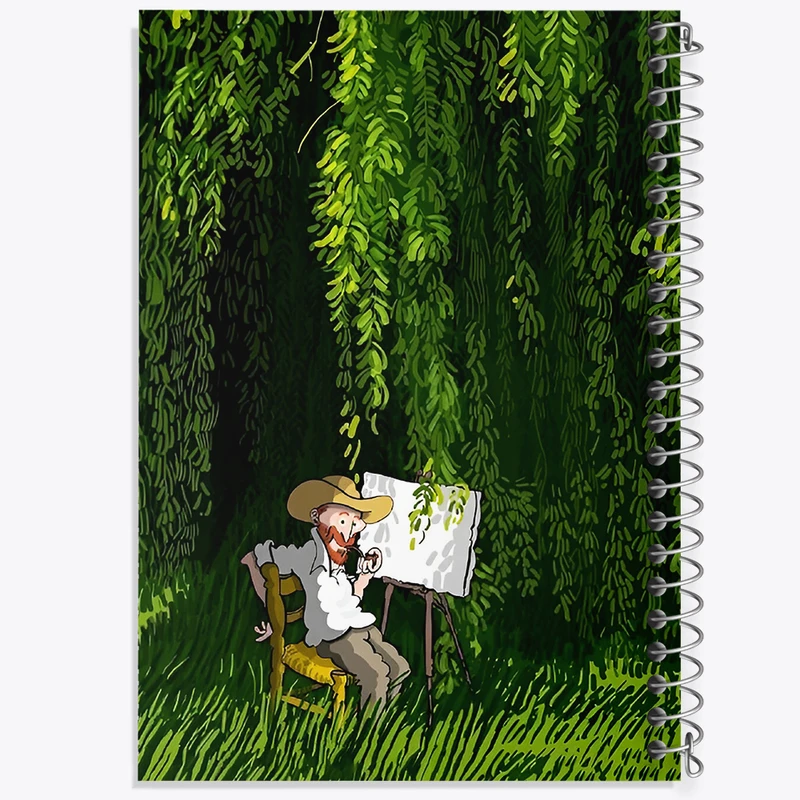 دفتر ژورنال نویسی 50 برگ خندالو مدل نقطه ای طرح ونسان ونگوگ کد F6496