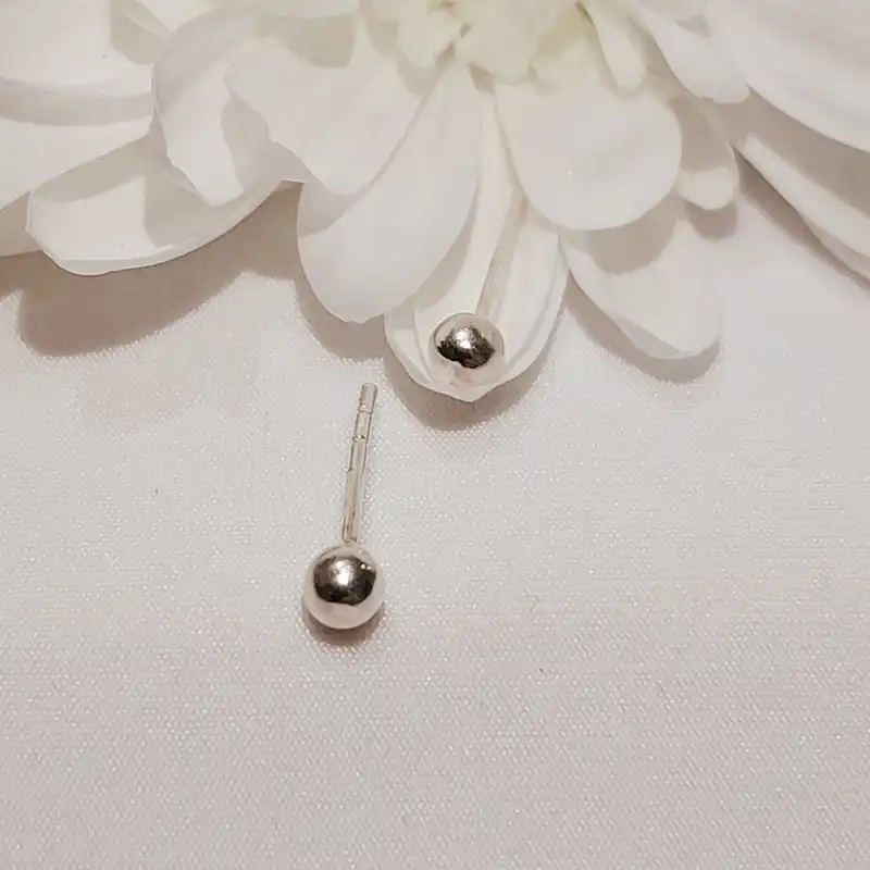 گوشواره نقره زنانه آی ام مدل مروارید 2