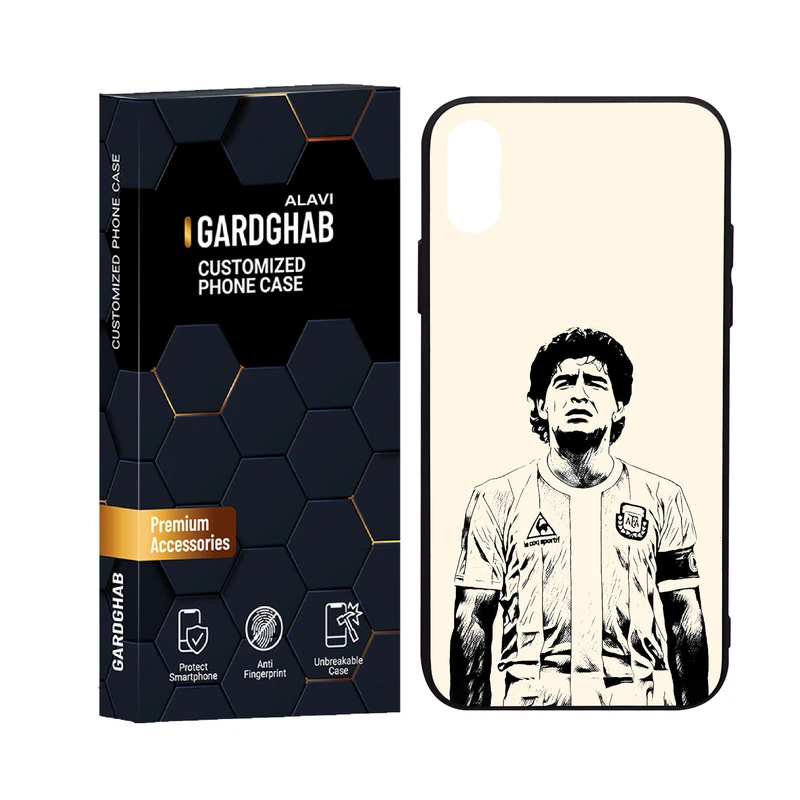 کاور گارد قاب علوی مدل دورژله ای پشت گلس ورزشی مناسب برای گوشی موبایل اپل iPhone X / XS