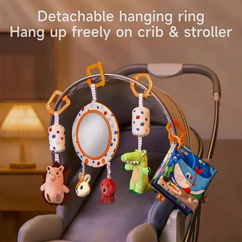 آویز کریر کودک مدل جوجه تیغی و تمساح بسته 4 عددی