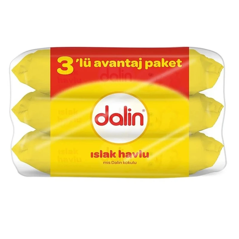 دستمال مرطوب کودک دالین کد 135 بسته 3 عددی