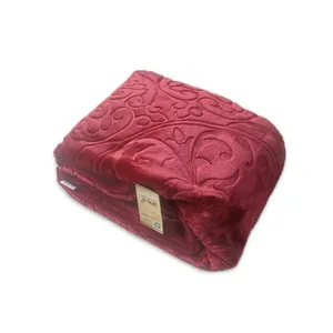 پتو گلبافت مدل گلبرجسته يك نفره سايز 160x220سانتی متر