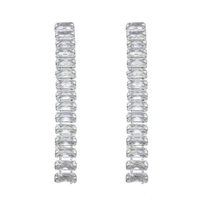 گوشواره زنانه ژوپینگ مدل باگت تنیسی کد E4565