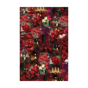 کاغذ کادو مدل گل و شمع بسته 10 عددی