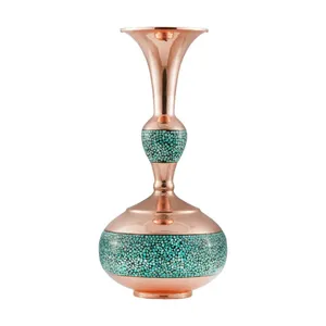 گلدان فیروزه کوبی مدل شلغمی کد F55
