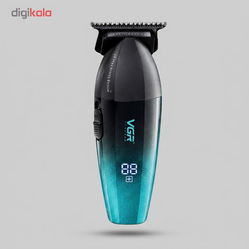 ماشین اصلاح موی سر و صورت شارژی وی جی ار مدل VGR V-906 با تیغه سرامیکی، صفر زن، موتور 9000 دور در دقیقه، باتری 2000 میلی‌آمپر، شارژ USB-C و 3 شانه در سایزهای 1، 2 و 3 میلی‌متر