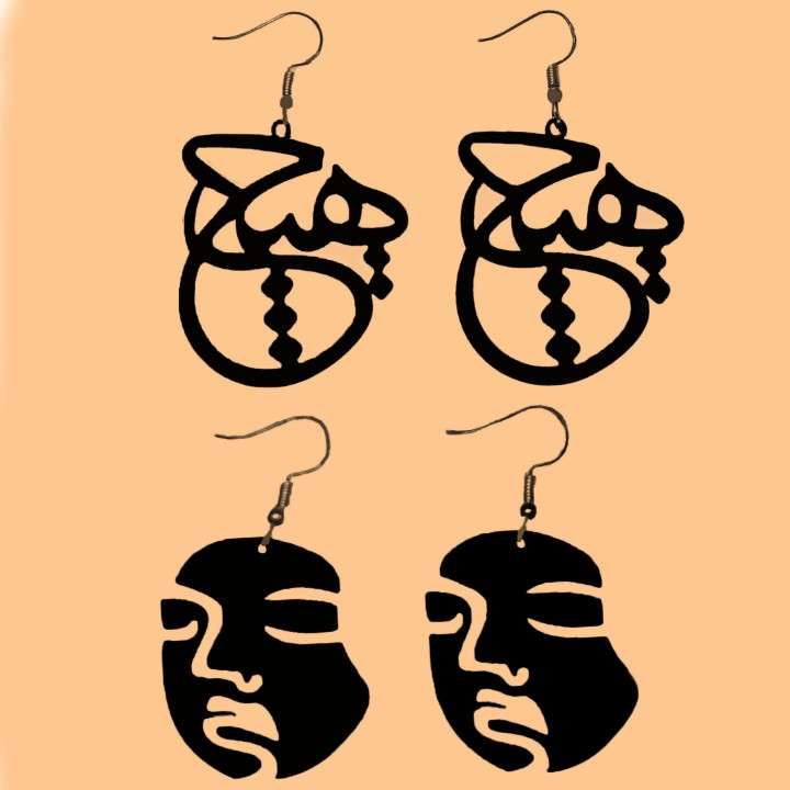 گوشواره زنانه مدل هیچ و رخ مجموعه 2 عددی گوشواره زنانه مدل هیچ و رخ مجموعه 2 عددی