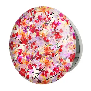 آینه جیبی خندالو طرح گل گلی مدل تاشو کد 5461 