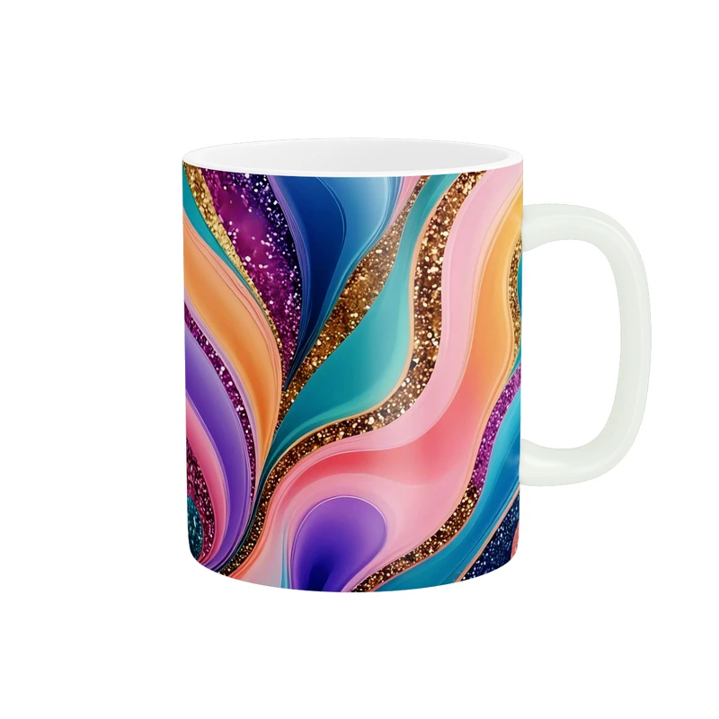 ماگ پاد آفرین طرح رنگارنگ کد 3231