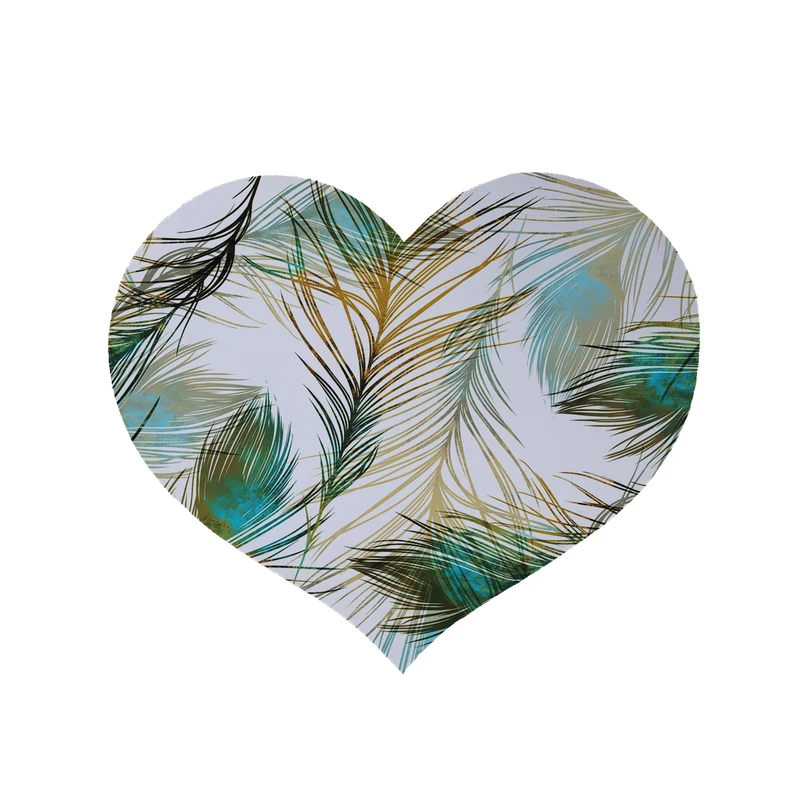 پادری مدل قلب طرح پر کد 5417 سایز 90x90 سانتی متر 