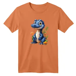 تی شرت آستین کوتاه بچگانه مدل دایناسور و گل