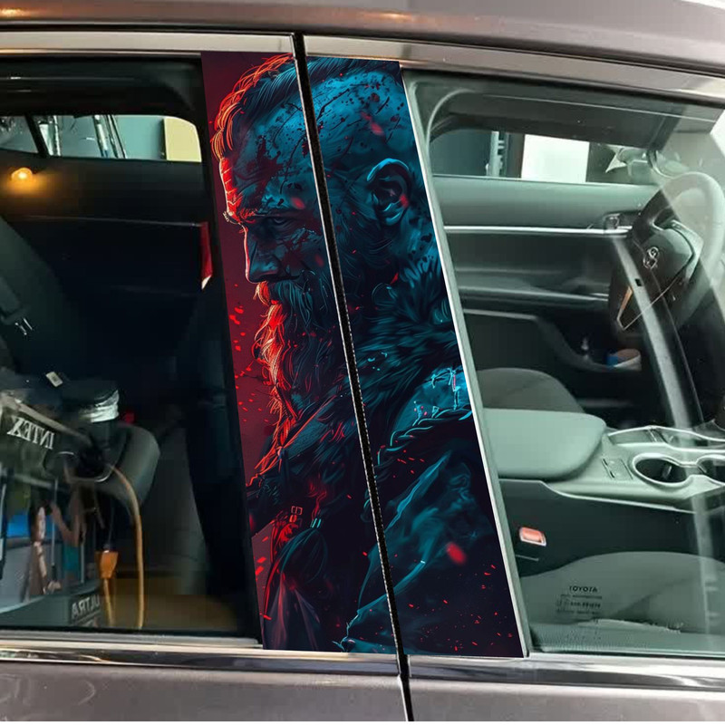 برچسب ستون خودرو طرح مرد کد BS053 بسته دو عددی