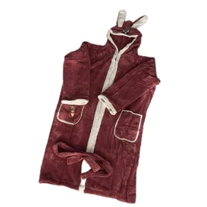 حوله پالتویی کودک مدل خرگوشی بچگانه سایز 90x43 سانتی‌متر