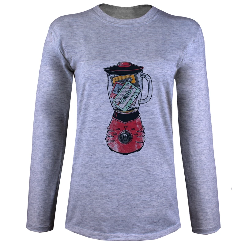 تی شرت آستین بلند زنانه مدل مخلوط کن X22